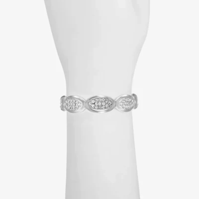 Liz Claiborne Pave Womens Glass Oval Stretch Bracelet