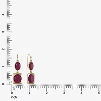 Liz Claiborne Womens Oval Rectangular Drop Earrings