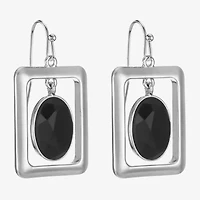 Liz Claiborne Womens Oval Rectangular Drop Earrings