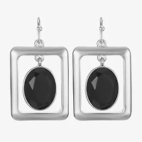 Liz Claiborne Womens Oval Rectangular Drop Earrings