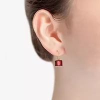 Liz Claiborne Gold Tone Beaded Womens Square Drop Earrings