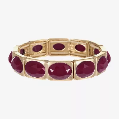 Liz Claiborne Womens Oval Rectangular Stretch Bracelet