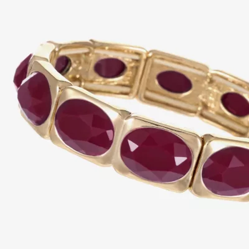 Liz Claiborne Womens Oval Rectangular Stretch Bracelet