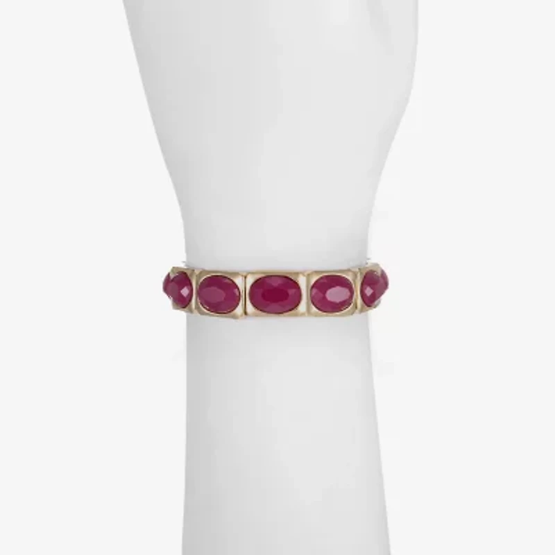 Liz Claiborne Womens Oval Rectangular Stretch Bracelet