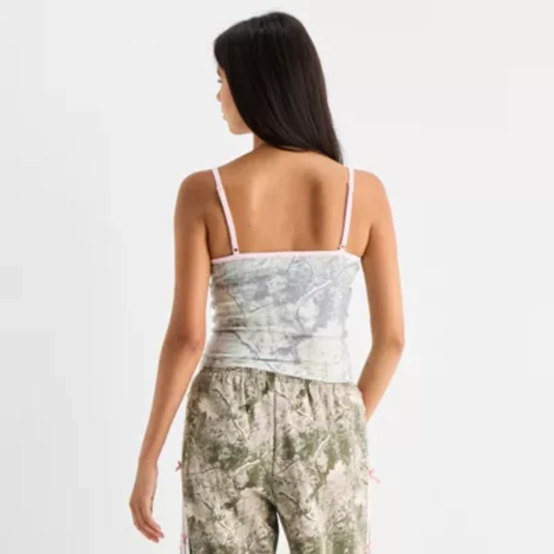 Forever 21 Womens Round Neck Embellished Juniors Camisole