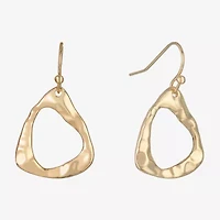 Liz Claiborne Hammered Womens Triangle Drop Earrings