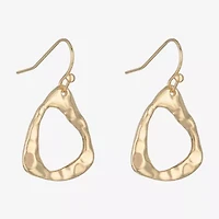 Liz Claiborne Hammered Womens Triangle Drop Earrings