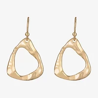 Liz Claiborne Hammered Womens Triangle Drop Earrings