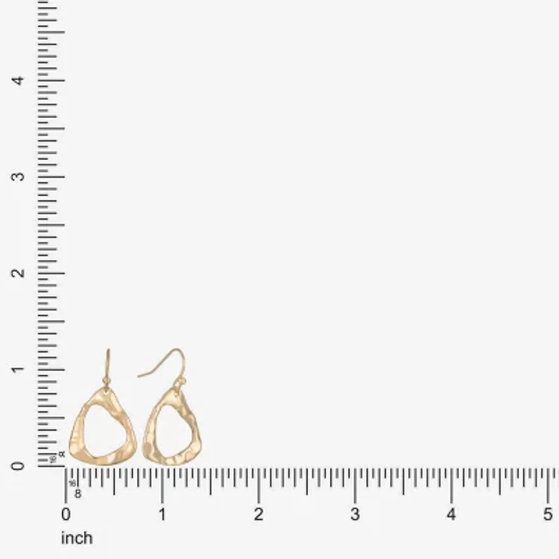 Liz Claiborne Hammered Womens Triangle Drop Earrings