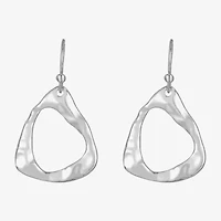 Liz Claiborne Hammered Womens Triangle Drop Earrings