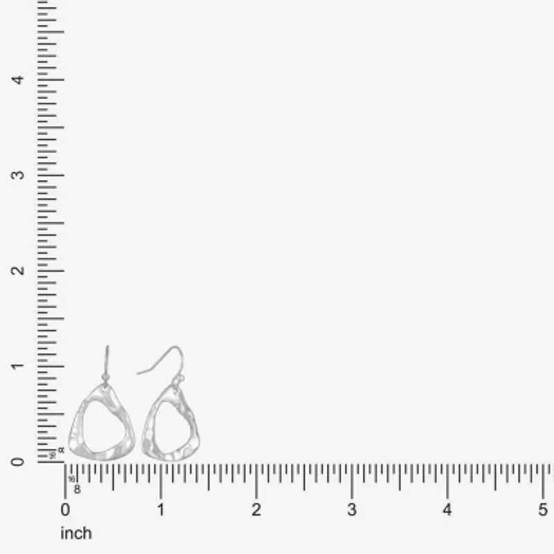 Liz Claiborne Hammered Womens Triangle Drop Earrings