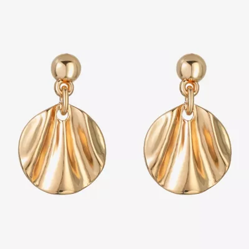 Liz Claiborne Textured Double Womens Drop Earrings