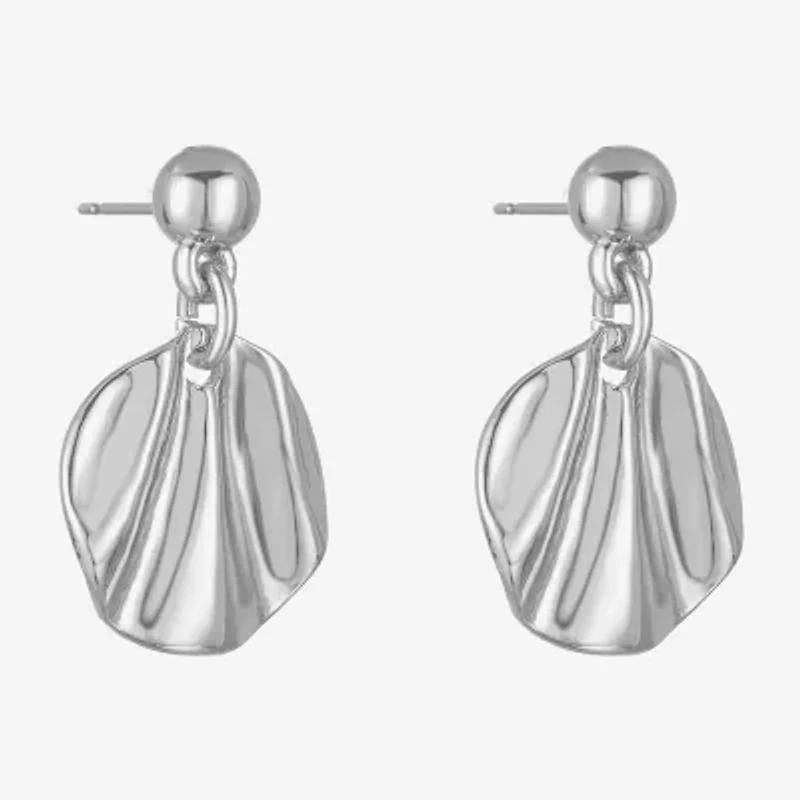 Liz Claiborne Textured Double Womens Drop Earrings