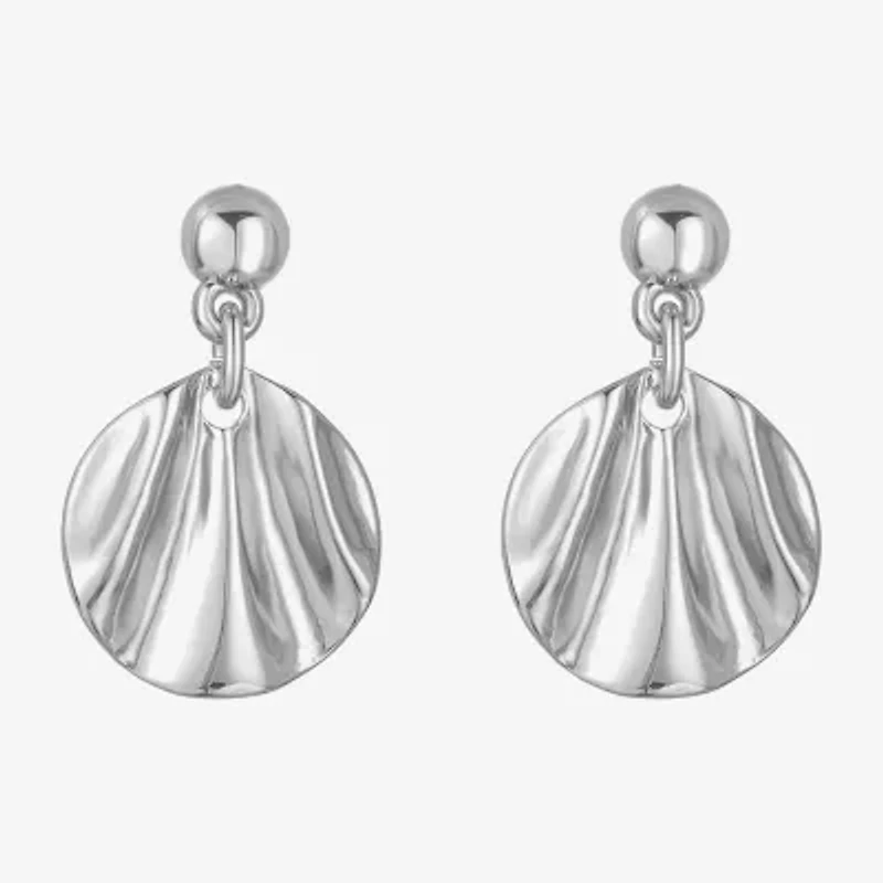 Liz Claiborne Textured Double Womens Drop Earrings