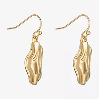 Liz Claiborne Textured Womens Oval Drop Earrings