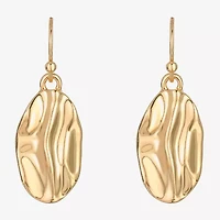 Liz Claiborne Textured Womens Oval Drop Earrings
