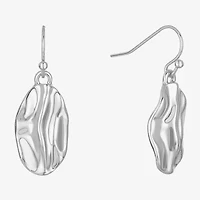Liz Claiborne Textured Womens Oval Drop Earrings