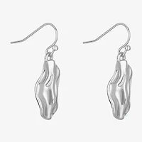 Liz Claiborne Textured Womens Oval Drop Earrings