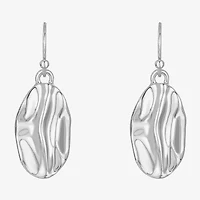 Liz Claiborne Textured Womens Oval Drop Earrings