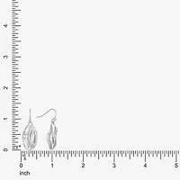 Liz Claiborne Textured Womens Oval Drop Earrings