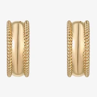 Liz Claiborne Huggie Womens 22mm Hypoallergenic Hoop Earrings
