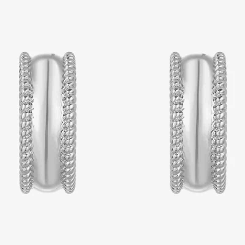 Liz Claiborne Huggie Womens 22mm Hypoallergenic Hoop Earrings