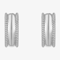 Liz Claiborne Huggie Womens 22mm Hypoallergenic Hoop Earrings