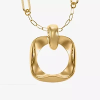 Liz Claiborne Textured Paperclip Pendant Necklace & Drop Earring Womens Square 2-pc. Jewelry Set