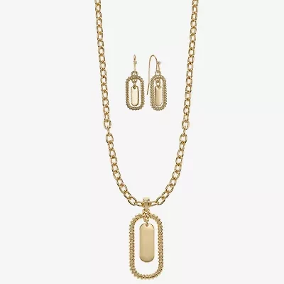 Liz Claiborne Orbital Pendant Necklace & Drop Earring Womens 2-pc. Jewelry Set