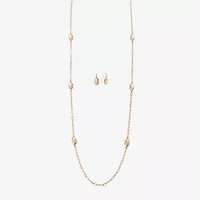 Liz Claiborne Station Necklace & Drop Earring Womens 2-pc. Jewelry Set