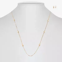 Liz Claiborne Station Necklace & Drop Earring Womens 2-pc. Jewelry Set