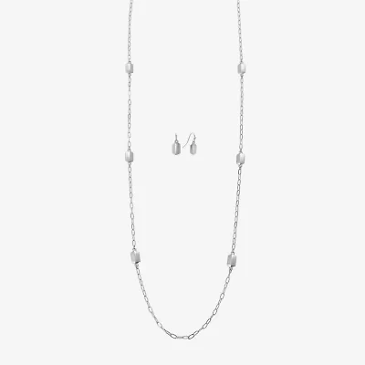 Liz Claiborne Station Necklace & Drop Earring Womens 2-pc. Jewelry Set
