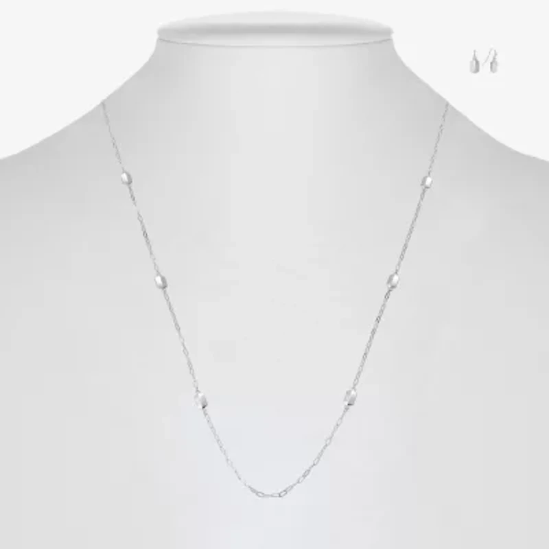 Liz Claiborne Station Necklace & Drop Earring Womens 2-pc. Jewelry Set