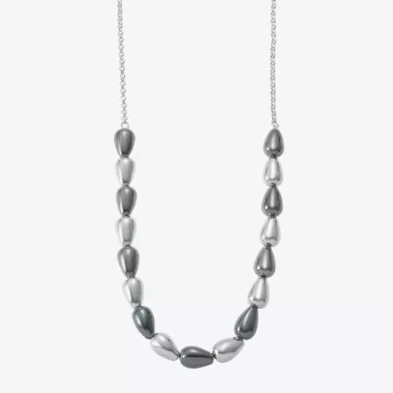 Liz Claiborne Two Tone Beaded Womens Inch Collar Necklace