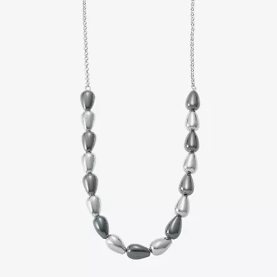 Liz Claiborne Two Tone Beaded Womens Inch Collar Necklace