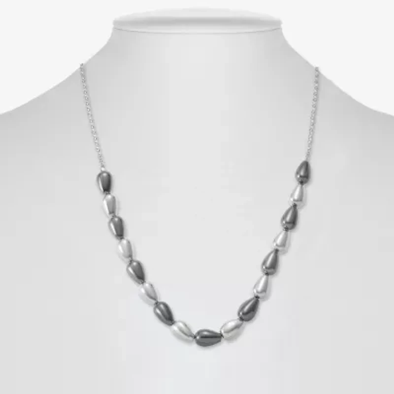 Liz Claiborne Two Tone Beaded Womens Inch Collar Necklace