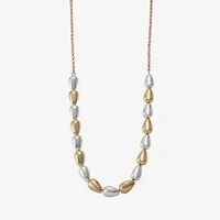 Liz Claiborne Two Tone Beaded Womens Inch Collar Necklace