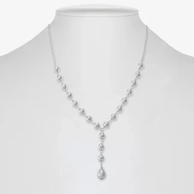 Liz Claiborne Beaded Womens 17 Inch Y Necklace