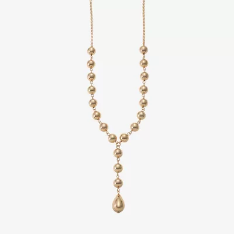 Liz Claiborne Beaded Womens 17 Inch Y Necklace