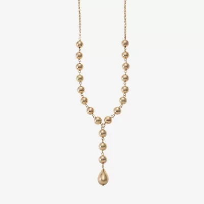 Liz Claiborne Beaded Womens 17 Inch Y Necklace