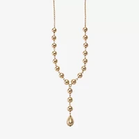 Liz Claiborne Beaded Womens 17 Inch Y Necklace
