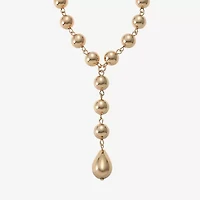 Liz Claiborne Beaded Womens 17 Inch Y Necklace