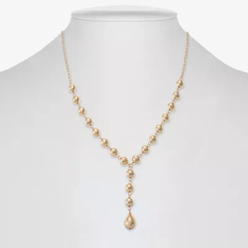 Liz Claiborne Beaded Womens 17 Inch Y Necklace