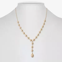 Liz Claiborne Beaded Womens 17 Inch Y Necklace