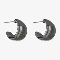 Liz Claiborne Huggie Womens 16.6mm Hypoallergenic Hoop Earrings