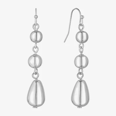 Liz Claiborne Beaded Womens Round Drop Earrings