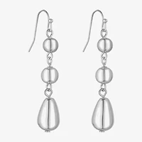 Liz Claiborne Beaded Womens Round Drop Earrings