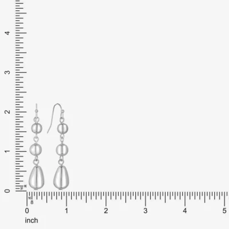 Liz Claiborne Beaded Womens Round Drop Earrings