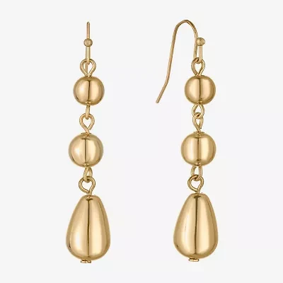 Liz Claiborne Beaded Womens Round Drop Earrings