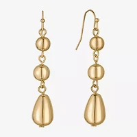 Liz Claiborne Beaded Womens Round Drop Earrings